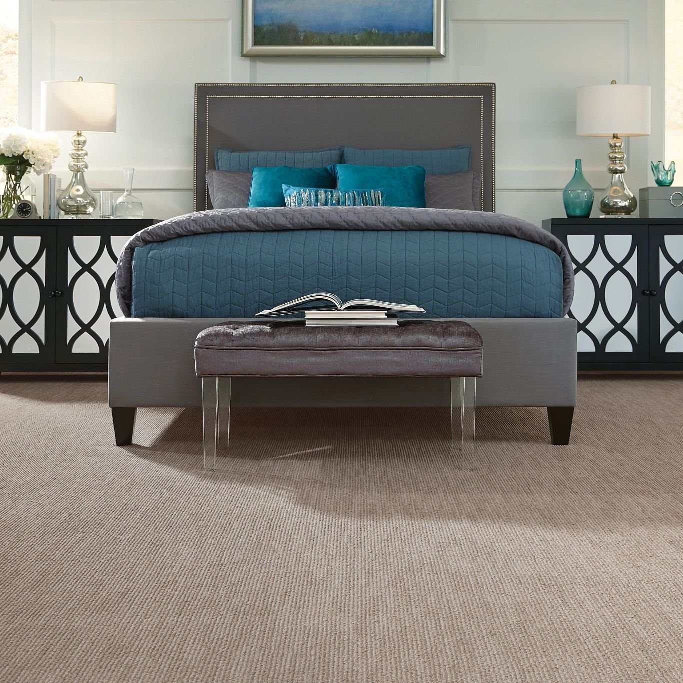 brown carpet flooring for bedroom at Zinz Design and Selection Center Inc in Austintown, OH