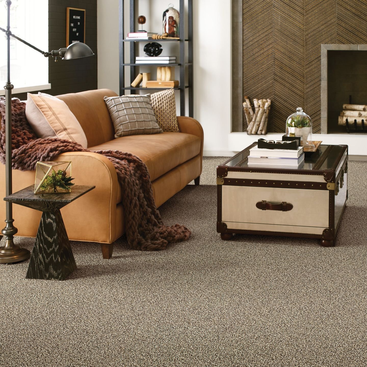 brown couch on a brown carpet floor from Zinz Design and Selection Center Inc in Austintown, OH